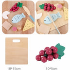 Wooden Snack Combination Set | Kids Pretend Play Food Accessories Box Toy