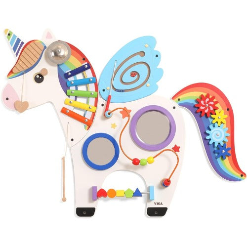 Unicorn Wall Activity Panel | Montessori Sensory Wall Toy for Kids 18M+