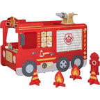 Large Super Fire Engine Play Set Kids | Wooden Fire Truck Activity Toy