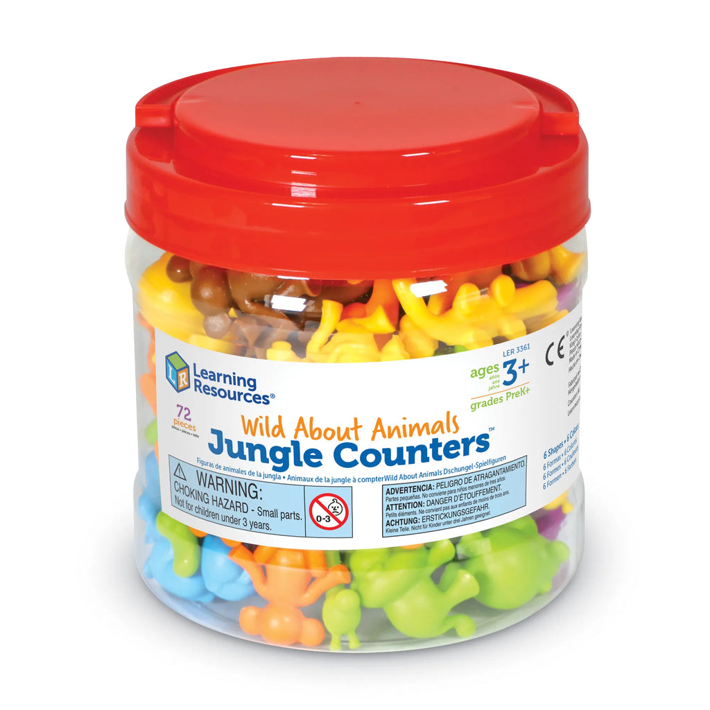 Wild About Animals Jungle Counters | 72 Pcs Counting & Sorting Toy for Kids