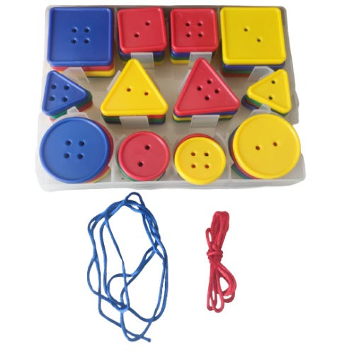 Shape & Size Attribute Set | Kids Geometric Sorting Educational Blocks