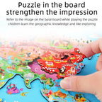 Magnetic Paradise World Map Puzzle | Kids Wooden Educational Jigsaw Toy