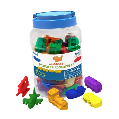Mini Motors Counting and Sorting Fun Set - 48 Pieces,