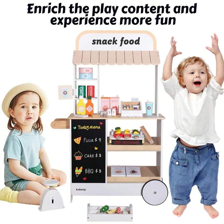 Wooden Snack Food Cart