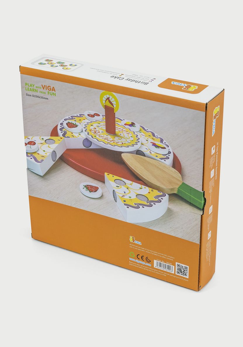 Wooden Happy Birthday Cake Toy Kids | Pretend Play Party Set