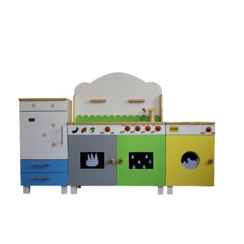 Wooden Zymul Kitchen Set (4 Pcs) | Kids Role Play Wooden Toy Kitchen Set