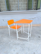 Round Table & Chairs | Kids Wooden Beachwood Study Set with 4 Chairs