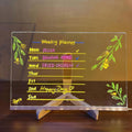 Fluorescent LED Board | Light Up Writing Memo Board for Kids & Home