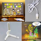Fluorescent LED Board | Light Up Writing Memo Board for Kids & Home