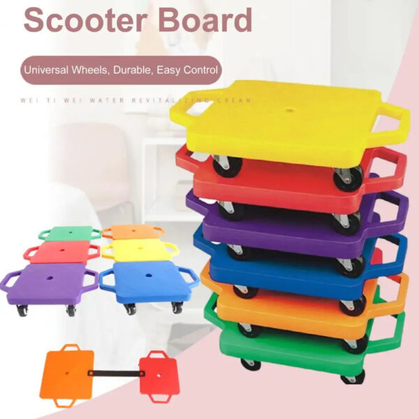 Children Scooter Board | Sensory 360° Rotating Wheel Gym Play Board for Kids