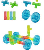 Transparent Water Pipe Building Blocks 48 Pcs | Kids Montessori STEM Construction Toy