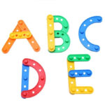 Capital Letter, Numbers and Shape Multicolour