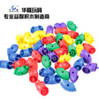 Capu Manipulative Shapes 60 PCS | Interlocking STEM Fine Motor Skills Building Toy