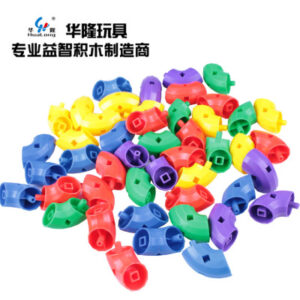Capu Manipulative Shapes 60 PCS | Interlocking STEM Fine Motor Skills Building Toy