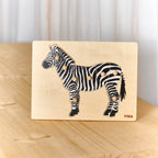 Montessori Wooden Zebra Puzzle | Animal Sensory Learning Toy for Kids 18+ Months