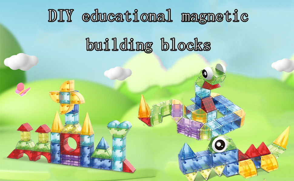 Magic Magnetic DIY Blocks 32 Pcs | Light Up Magnetic Building Toys for Kids 3+