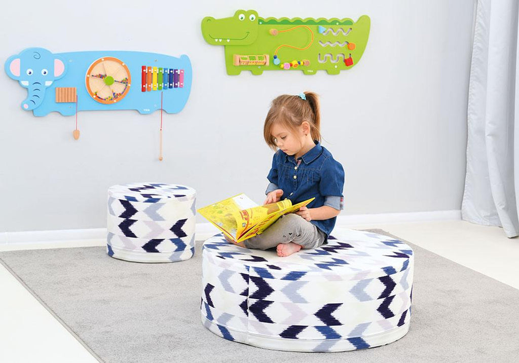 Elephant Activity Wall Panel | Kids Musical Wooden Wall Toy 12M+