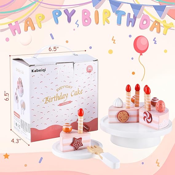 Interactive Birthday Cake Toy for Kids | Pretend Play Birthday Celebration Set 3+ Years