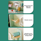 Kids Wooden Bathroom Sink Toy | Pretend Play Vanity Set with Accessories Educational Role Play