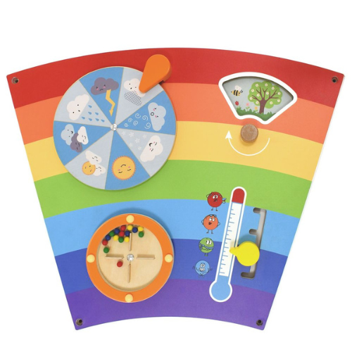 Rainbow Activity Wall Panel | Montessori Sensory Wall Toy for Kids 18M+