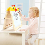 Portable Chick Easel | Kids Magnetic Blackboard & Whiteboard Learning Easel