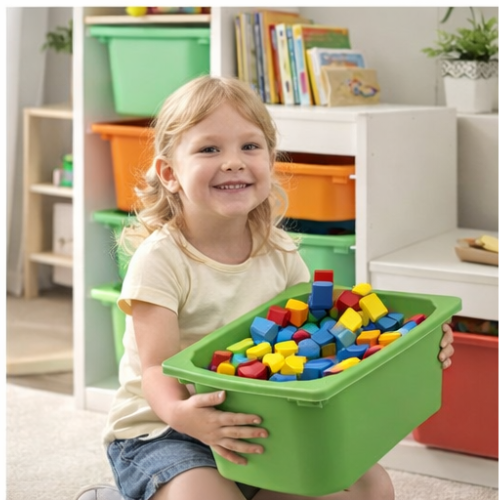 Classroom Storage Bin Unit | Kids Toy Organizer Rack for School & Preschool