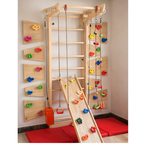 Swedish Ladder Unit with Ramp Complete Set | Kids Indoor Climbing Gym Montessori Play System