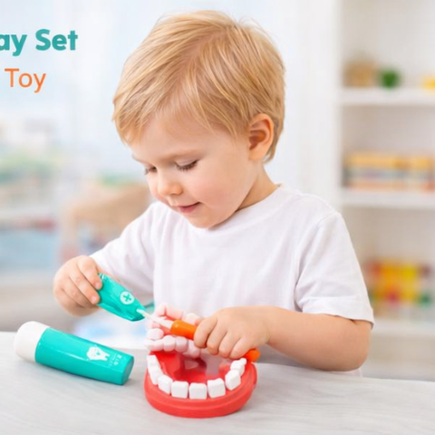 Dentist Check Teeth Doctor Set | Kids Wooden Dental Role Play Educational Toy