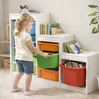 Classroom Storage Bin Unit | Kids Toy Organizer Rack for School & Preschool