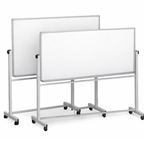 Large Double-Sided Magnetic Whiteboard with Wheels | Mobile Teaching & Office Board
