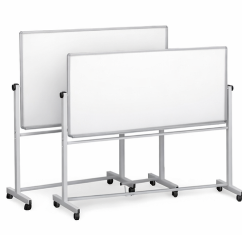 Large Double-Sided Magnetic Whiteboard with Wheels | Mobile Teaching & Office Board