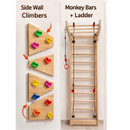 Swedish Ladder Unit with Ramp Complete Set | Kids Indoor Climbing Gym Montessori Play System