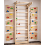 Swedish Ladder Unit with Ramp Complete Set | Kids Indoor Climbing Gym Montessori Play System