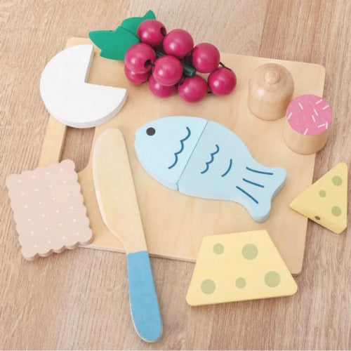 Wooden Snack Combination Set | Kids Pretend Play Food Accessories Box Toy