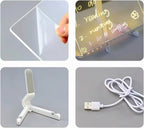 Fluorescent LED Board | Light Up Writing Memo Board for Kids & Home