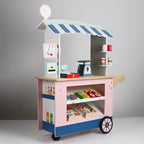 Simulation Supermarket Grocery Cart Stand | Kids Fruits & Vegetables Pretend Play Shop Toy