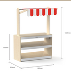 Supermarket Play Set for Kids | Wooden Fruit, Vegetable & Fridge Pretend Shop 3-in-1
