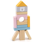 Wooden Building Blocks 60 Pcs Set | Educational Stacking Toy for Kids 3+