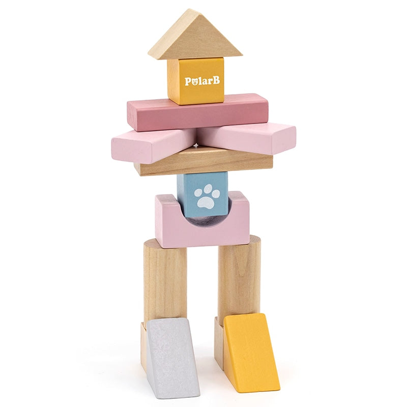 Wooden Building Blocks 60 Pcs Set | Educational Stacking Toy for Kids 3+