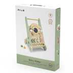 Wooden Baby Walker with Activity Panel | Learning Push Walker for Toddlers 12M+