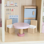 Wooden Doll House with Furniture Set | Kids Pretend Play Dollhouse Toy 3+