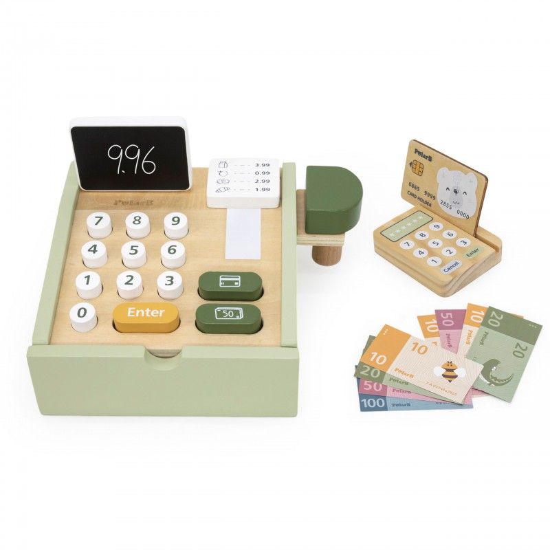 Kids Cash Register Toy Set | Pretend Play Supermarket Scanner & Credit Card Machine