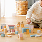 Wooden Building Blocks 60 Pcs Set | Educational Stacking Toy for Kids 3+