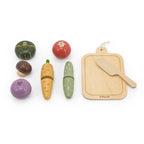Wooden Cutting Vegetables Toy Set for Kids | Pretend Play Kitchen Cutting Board Set