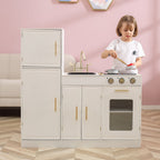 Classic White Modern Kitchen with Light & Sound | Kids Pretend Play Kitchen Set