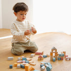 Wooden Building Blocks 60 Pcs Set | Educational Stacking Toy for Kids 3+
