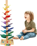 Musical Rainbow Tree Building Blocks Toy | Montessori Wooden Educational Music Toy Kids