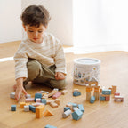 Wooden Building Blocks 60 Pcs Set | Educational Stacking Toy for Kids 3+