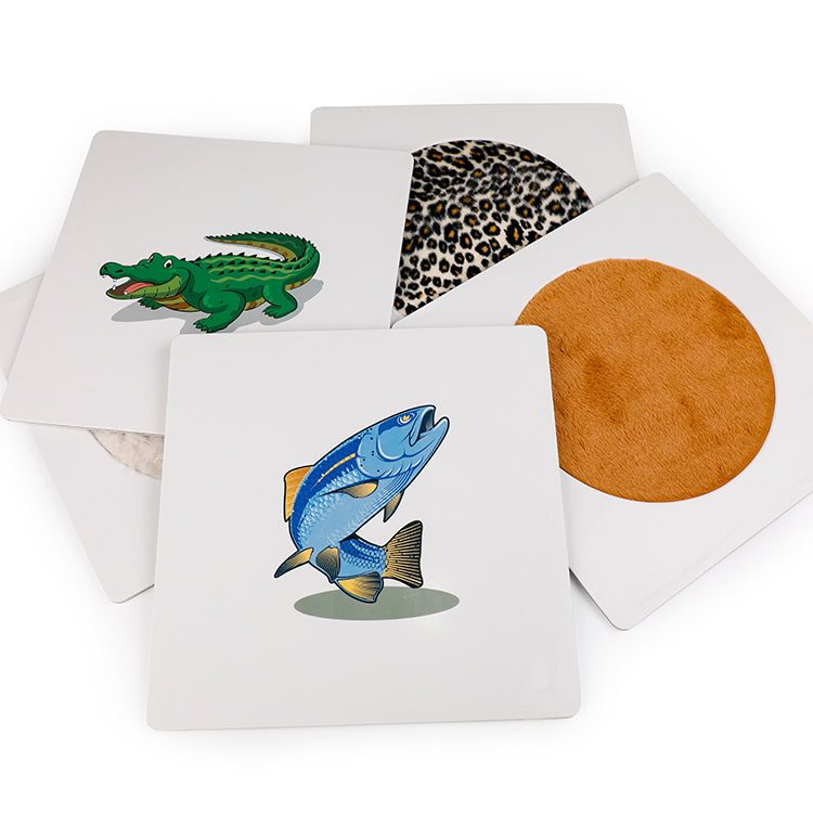 Animal Print Hand Perception Development Mats 6 PCS | Kids Sensory PVC Learning Set