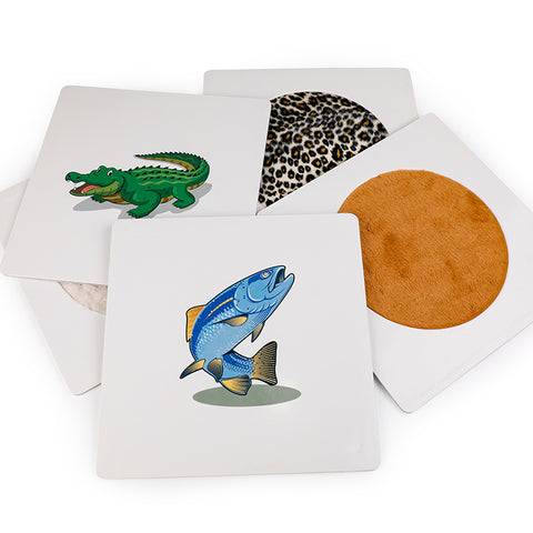 Animal Print Hand Perception Development Mats (6 PCS)